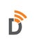 D signal logo , network logo vector