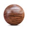 D sphere with wood floor pattern material