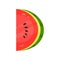 D veggie fruit letter of English alphabet made from watermelon vector Illustration on a white background