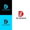 D Z Font logo bold concept with stylized font