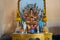 DA LAT, VIETNAM - MARCH 9, 2017: The interior of the Temple of the Golden Buddha in Van Hanh Pagoda in Da Lat