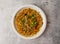 Daal mash fry served in a plate isolated on background top view of indian and pakistani desi food