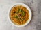 Daal mash makhni served in a plate isolated on background top view of indian and pakistani desi food