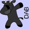 Dab dabbing pose bull kid cartoon