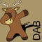 Dab dabbing pose deer kid cartoon