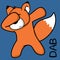 Dab dabbing pose fox kid cartoon