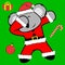 Dab dabbing pose koala xmas claus costume cartoon