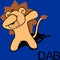 Dab dabbing pose lion kid cartoon