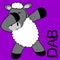 Dab dabbing pose sheep kid cartoon