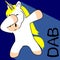 Dab dabbing pose unicorn kid cartoon