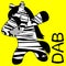 Dab dabbing pose zebra kid cartoon