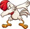 Dabbing cartoon chicken or rooster