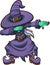 Dabbing cartoon Halloween witch