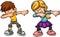 Dabbing cartoon kids