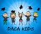 Daca Kids Dreamer Legislation For Us Immigration - 2d Illustration