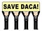 Daca Protest To Save Dreamers Deal Road To Citizenship - 2d Illustration