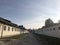 Dachau Concentration Camp Buildings with Blue Sky