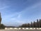 Dachau Concentration Camp Buildings with Blue Sky