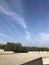 Dachau Concentration Camp Buildings with Blue Sky