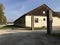 Dachau Concentration Camp Buildings with Blue Sky