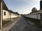 Dachau Concentration Camp Buildings with Blue Sky