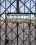 DACHAU, GERMANY Work sets you free sign on gates at Dachau Concentration Camp