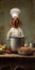 Dachshund Chef In The Kitchen Standing Next To Pot Of Food