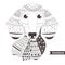 Dachshund. Coloring book for