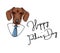 Dachshund Dad. Fathers day greeting card. Necktie, Mens shirt, Tie. Happy Fathers day greeting card. Vector.