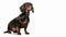 Dachshund Dog on isolated white background