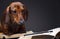 Dachshund Dog Studio quality light Book Read