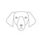 Dachshund face icon. Element of dog for mobile concept and web apps icon. Outline, thin line icon for website design and