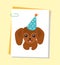 Dachshund Happy Dog Poster Vector Illustration