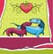 Dachshunds love - Valentine card