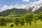 Dachstein and landscape near Ramsau, Austria