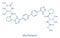 Daclatasvir experimental 2013 hepatitis C virus drug molecule. Skeletal formula.