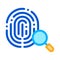 Dactylogram Fingerprint Icon Outline Illustration