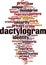 Dactylogram word cloud