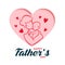 Dad and child love design happy fathers day