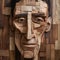 Dada Wood Carving Fragmented Portraiture With Earthy Expressionism