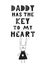 Daddy has the key to my heart - Cute hand drawn fun nursery poster with handdrawn lettering in scandinavian style.