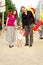 Daddy, mommy and little son on playground