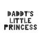 Daddy`s little princess - Cute hand drawn fun nursery poster with handdrawn lettering in scandinavian style.