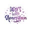 Daddy`s Little Spaceman quote. Baby shower, kids theme hand drawn lettering logo phrase