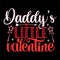 Daddy\\\'s Little Valentine, 14 February typography design