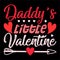 Daddy\\\'s Little Valentine, 14 February typography design