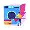 Dads and housework abstract concept vector illustration.