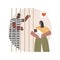 Dads in prison abstract concept vector illustration.