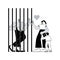 Dads in prison abstract concept vector illustration.