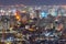 DAEGU, KOREA, OCTOBER 28, 2019: Night aerial view of downtown Daegu, Republic of Korea